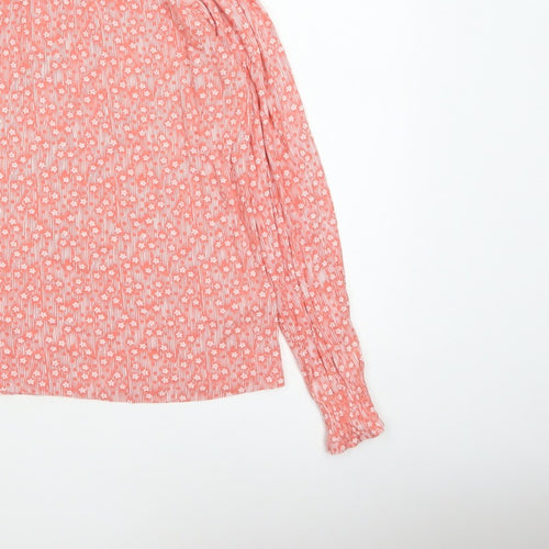 Next Women Pink Floral Long Sleeve Round Neck Blouse UK 8