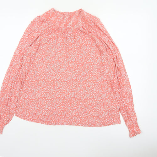 Next Women Pink Floral Long Sleeve Round Neck Blouse UK 8