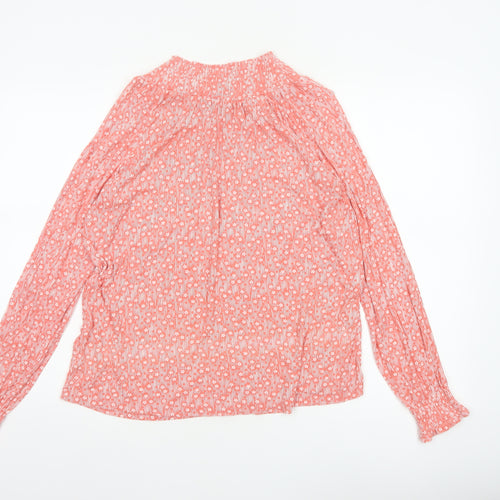 Next Women Pink Floral Long Sleeve Round Neck Blouse UK 8