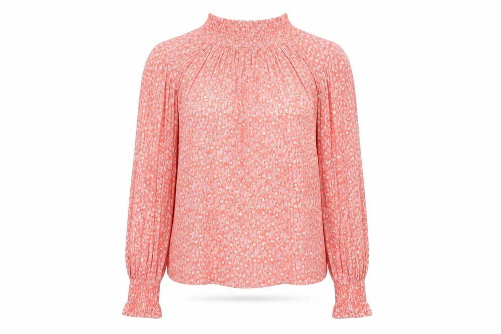 Next Women Pink Floral Long Sleeve Round Neck Blouse UK 8