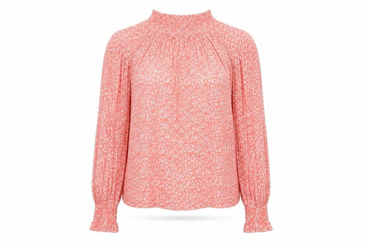 Next Women Pink Floral Long Sleeve Round Neck Blouse UK 8