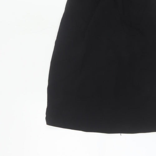 Pull&Bear Women Black S Bodycon Halter Cold Shoulder Mini Dress