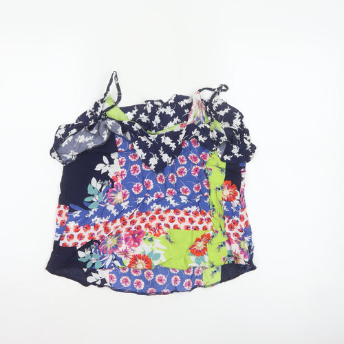 Next Women Multicoloured Size 10 Floral Off Shoulder Ruffle Camisole Blouse