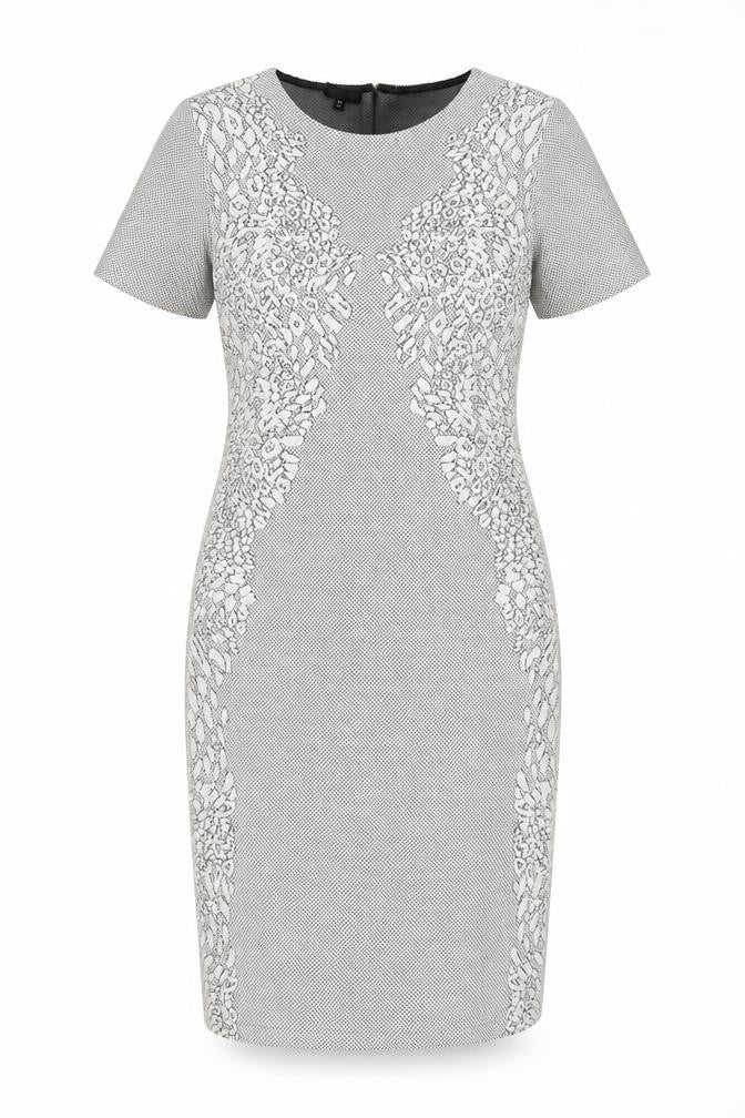 River Island Women’s Black White Size 10 Floral Pencil Dress