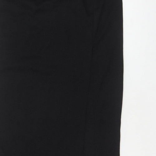 PrettyLittleThing Women Black UK 14 Long Stretch Pencil Skirt