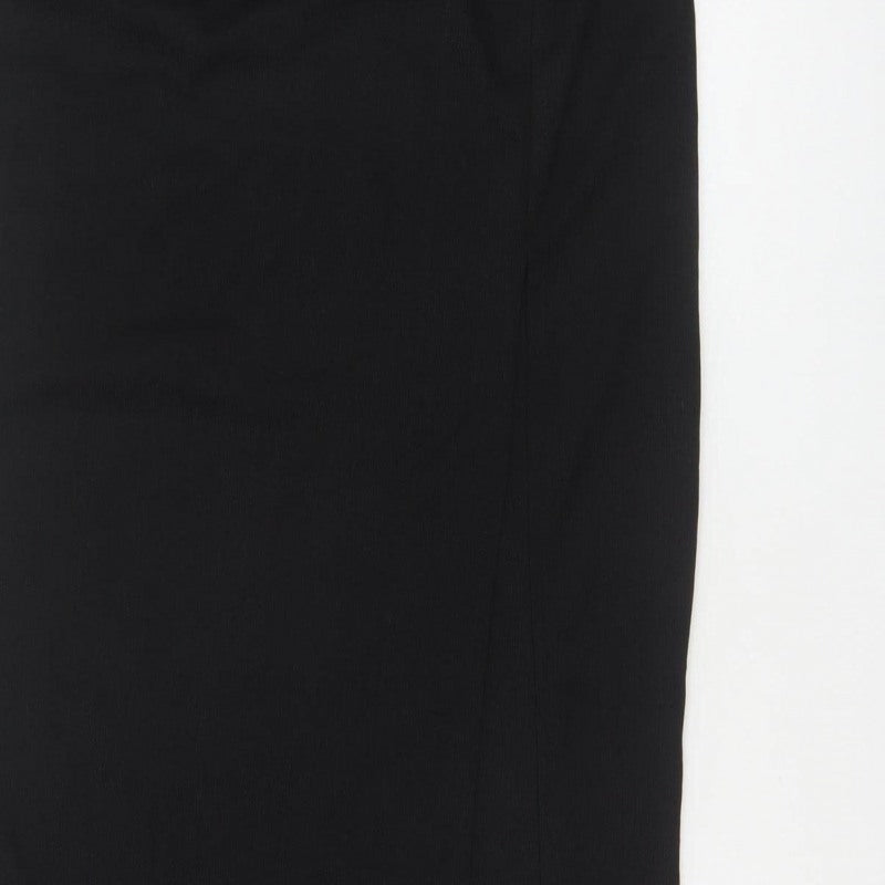 PrettyLittleThing Women Black UK 14 Long Stretch Pencil Skirt