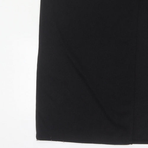 PrettyLittleThing Women Black UK 14 Long Stretch Pencil Skirt