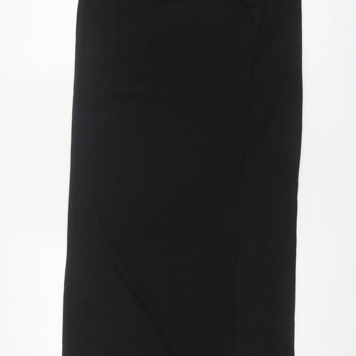 PrettyLittleThing Women Black UK 14 Long Stretch Pencil Skirt