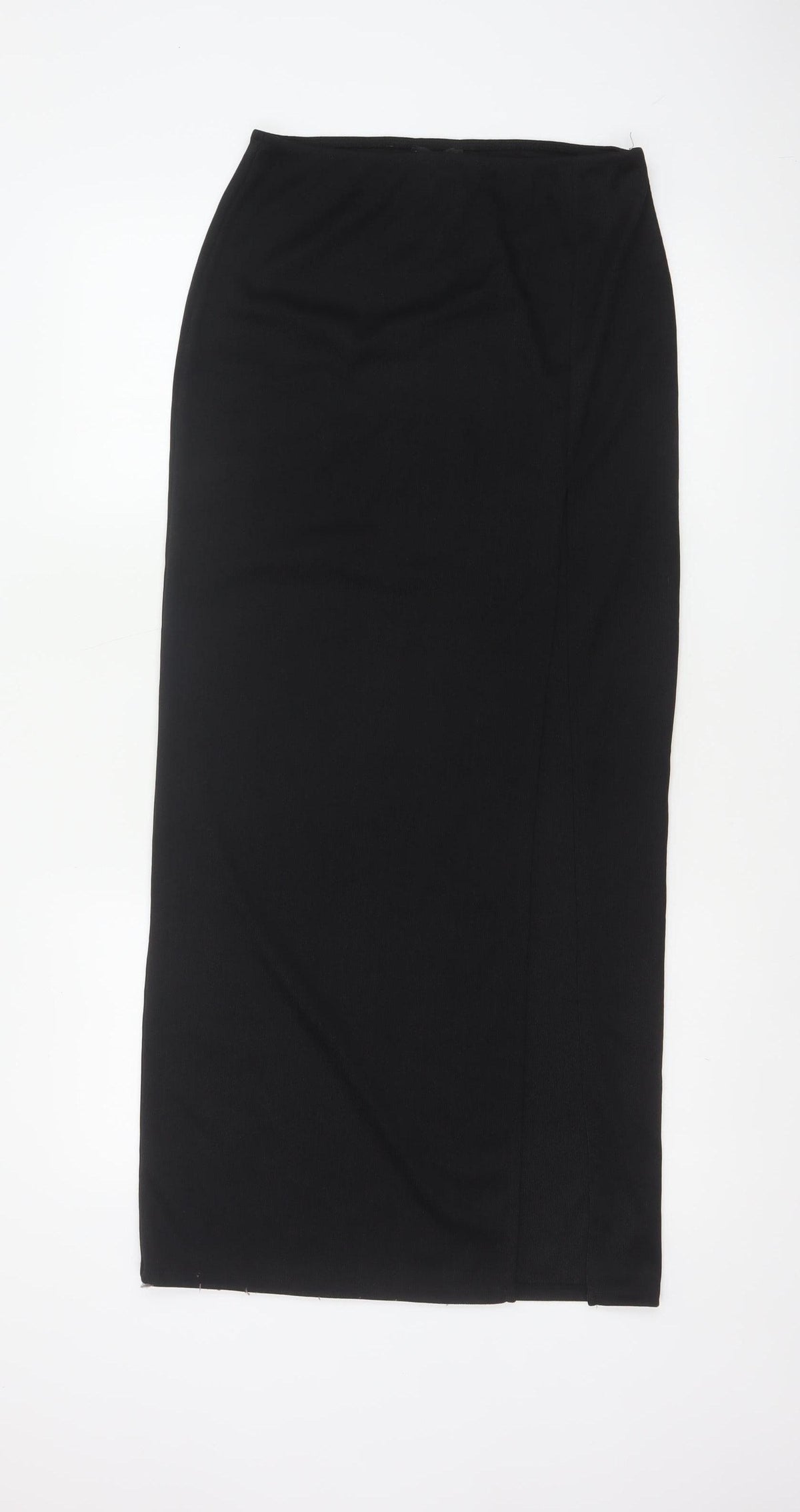 PrettyLittleThing Women Black UK 14 Long Stretch Pencil Skirt