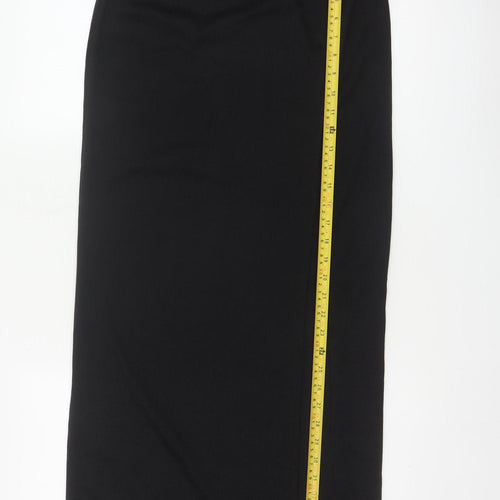PrettyLittleThing Women Black UK 14 Long Stretch Pencil Skirt