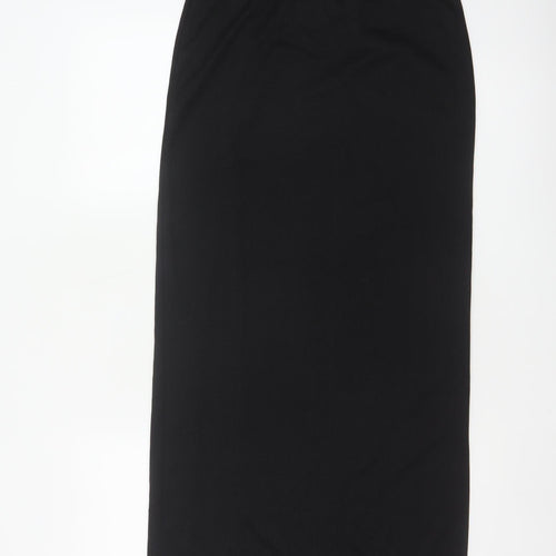PrettyLittleThing Women Black UK 14 Long Stretch Pencil Skirt