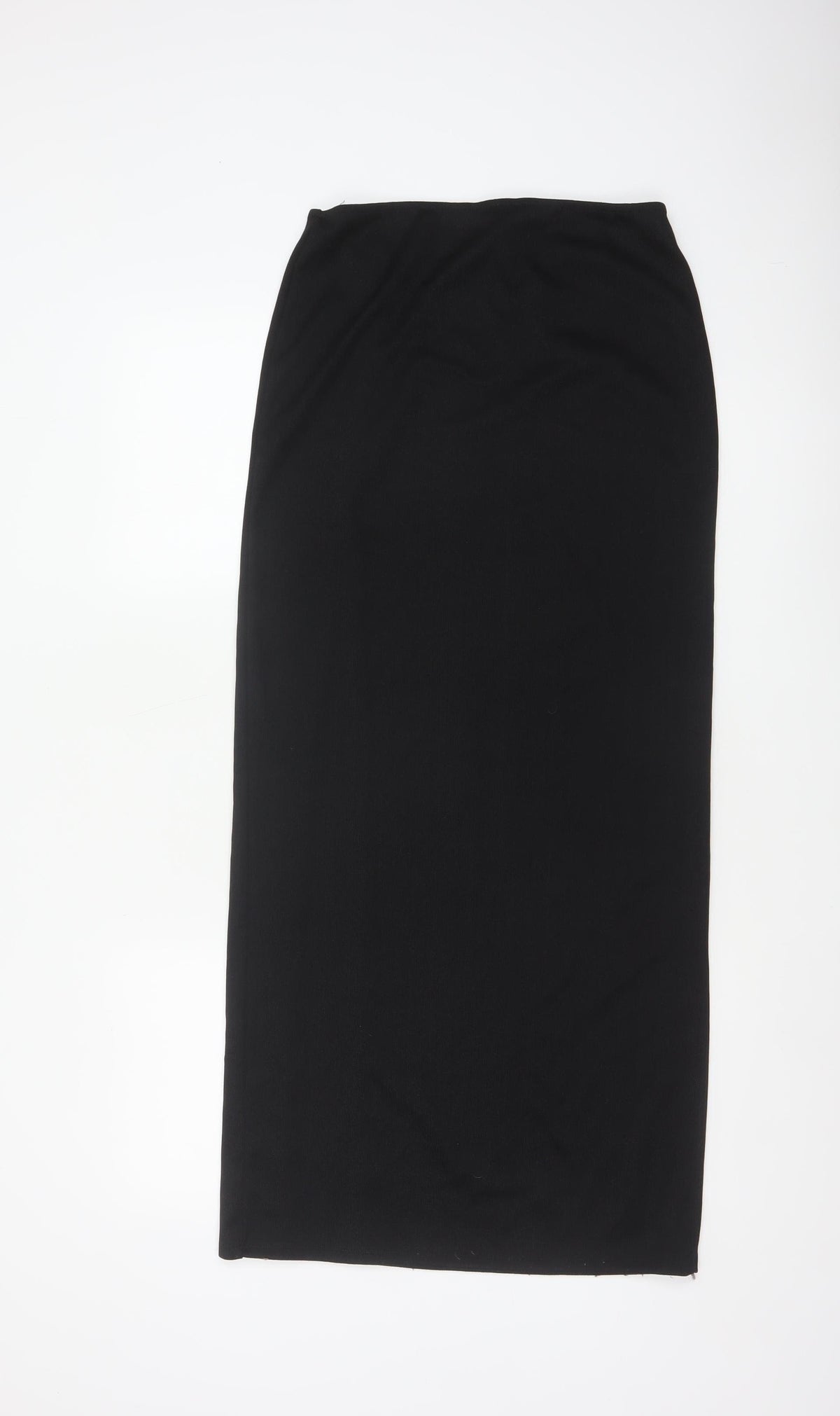 PrettyLittleThing Women Black UK 14 Long Stretch Pencil Skirt