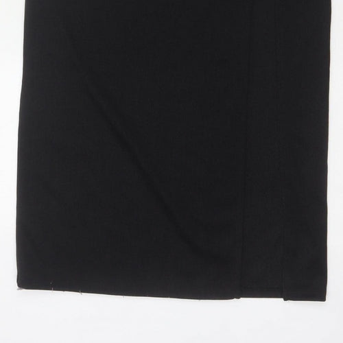 PrettyLittleThing Women Black UK 14 Long Stretch Pencil Skirt
