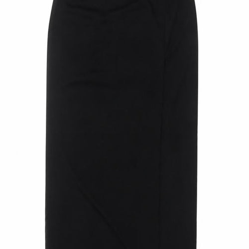 PrettyLittleThing Women Black UK 14 Long Stretch Pencil Skirt