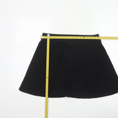Superdry Women Black UK 14 A-Line Short Lined Skirt