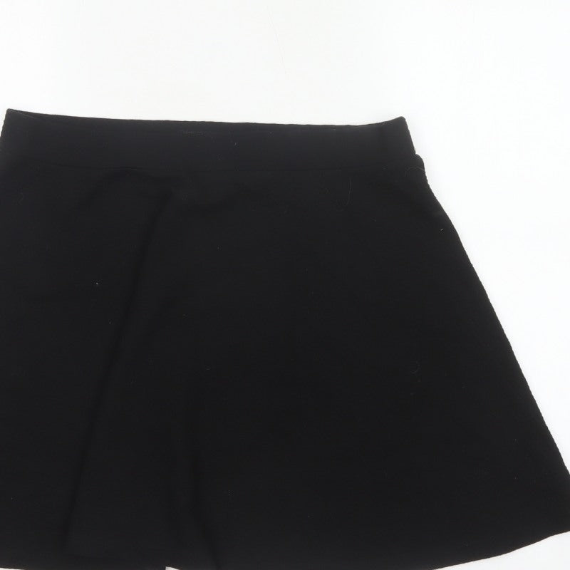 Superdry Women Black UK 14 A-Line Short Lined Skirt