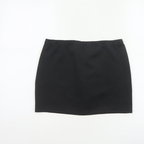 Weekday Women Black S Stretch Jersey Mini Pencil Skirt