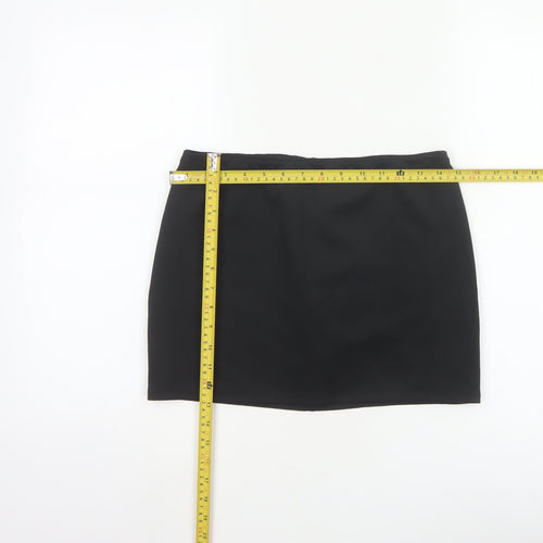 Weekday Women Black S Stretch Jersey Mini Pencil Skirt