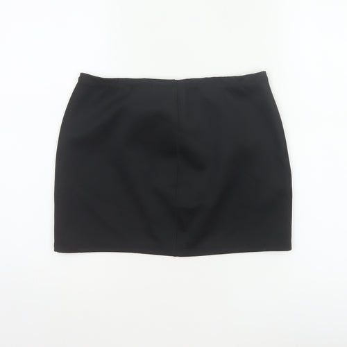 Weekday Women Black S Stretch Jersey Mini Pencil Skirt