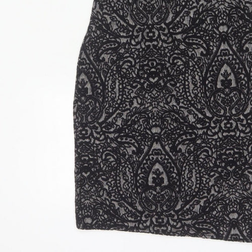 Clook Women’s Black Paisley Bodycon Sleeveless Dress UK 14
