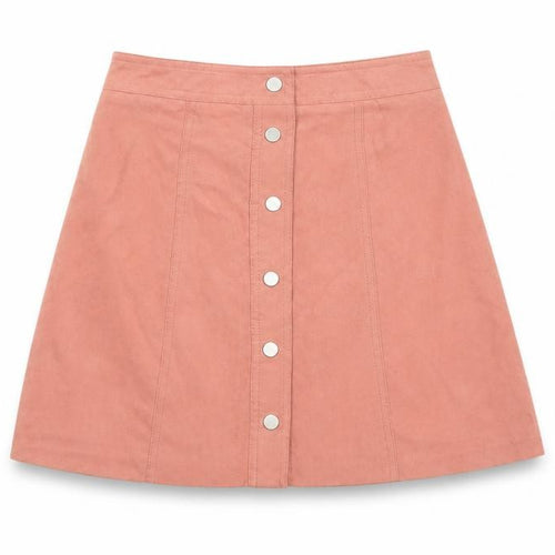 Divided H&M Women’s Pink UK 8 A-Line Button Front Mini Skirt