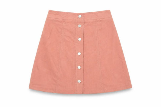 Divided H&M Women’s Pink UK 8 A-Line Button Front Mini Skirt
