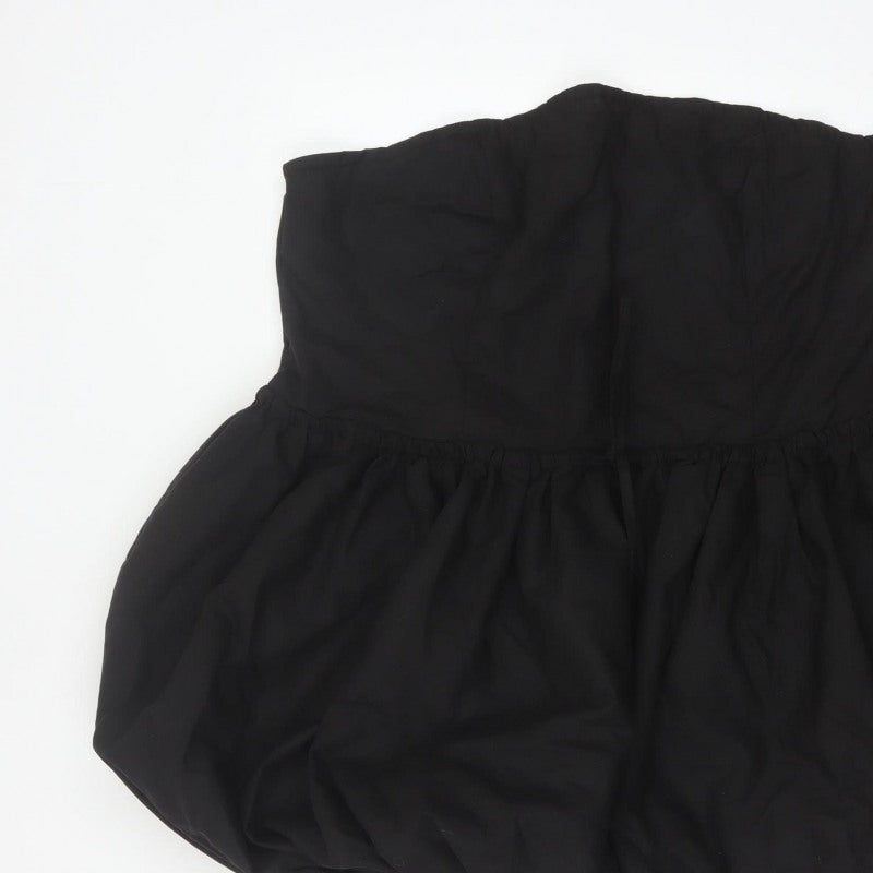 PrettyLittleThing Plus Women Black UK 22 Basic Strapless Playsuit