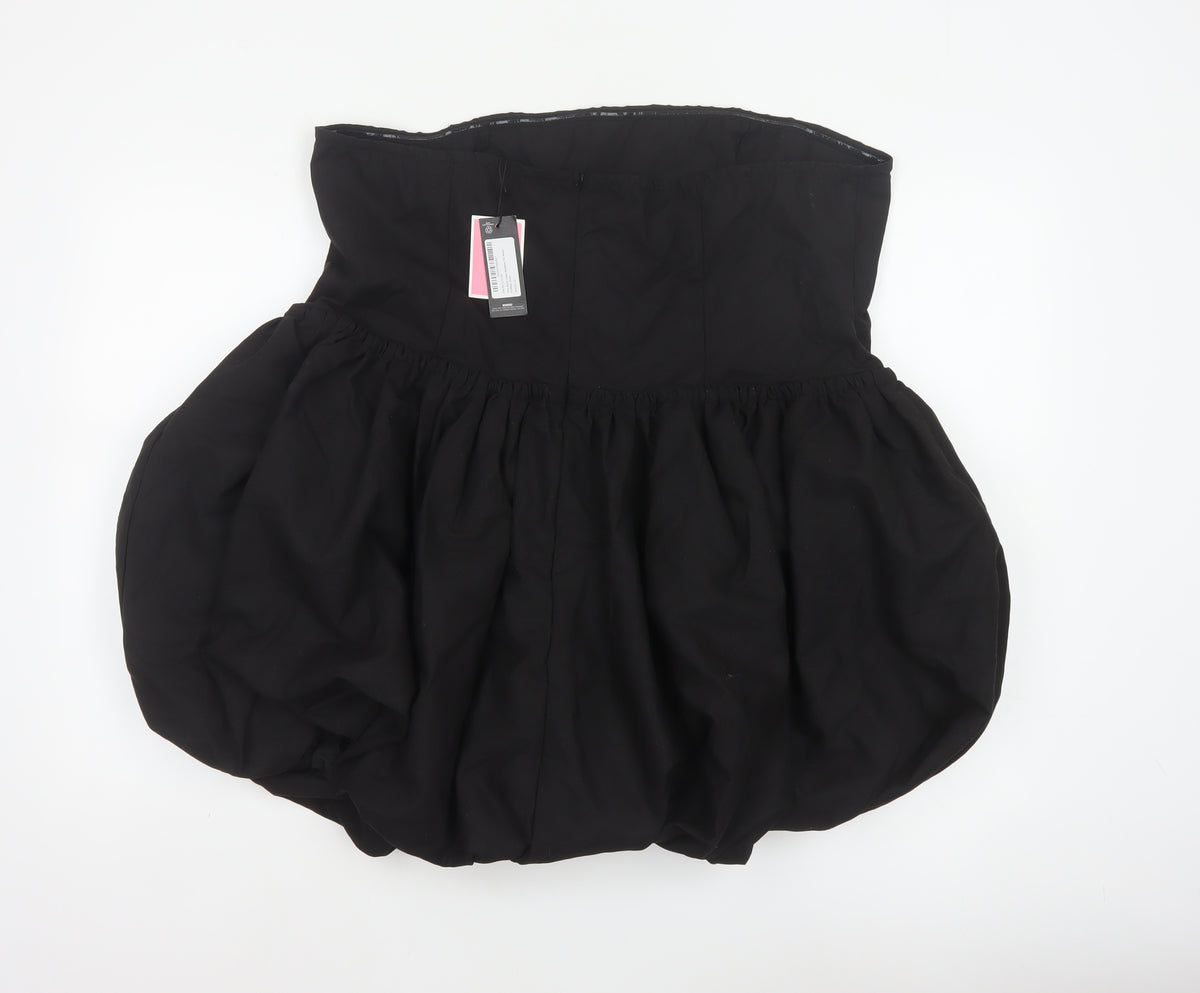 PrettyLittleThing Plus Women Black UK 22 Basic Strapless Playsuit