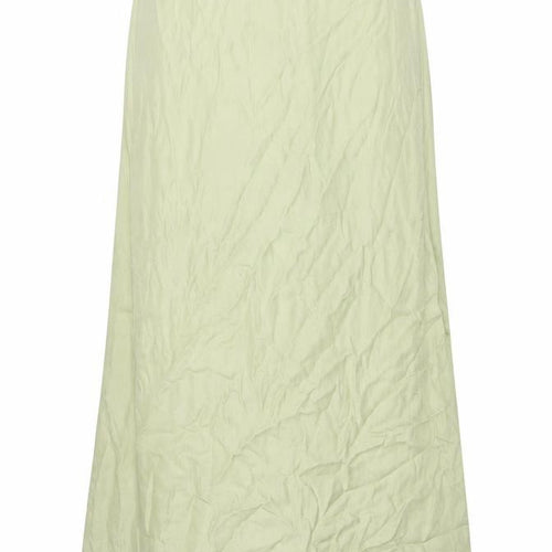 Stradivarius Women Green UK 12 Long Flare Viscose Elastic Waist Skirt