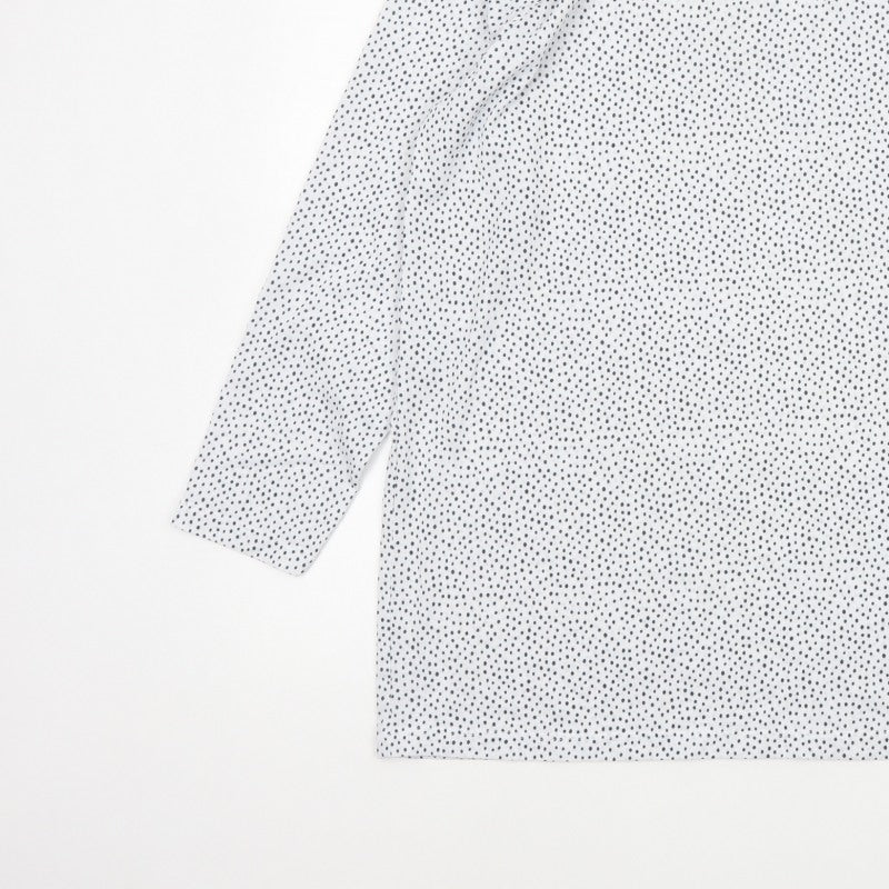 Marks and Spencer Women White Polka Dot Basic V-Neck Blouse UK 16