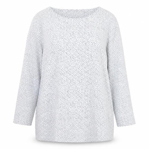 Marks and Spencer Women White Polka Dot Basic V-Neck Blouse UK 16