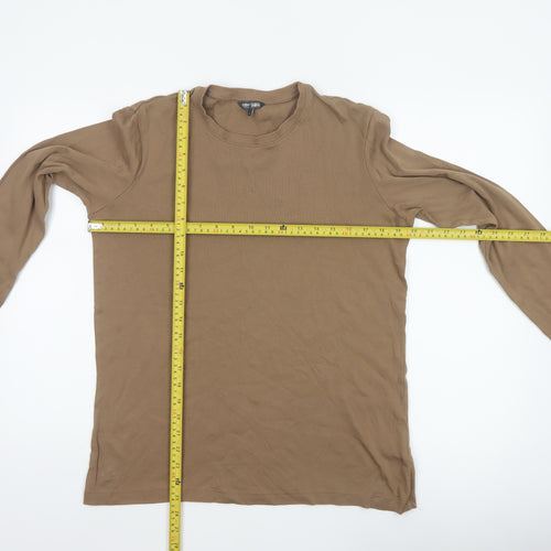 Cotton Traders Men’s Brown L Cotton Crew Neck Long Sleeve Jersey Top