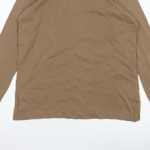 Cotton Traders Men’s Brown L Cotton Crew Neck Long Sleeve Jersey Top