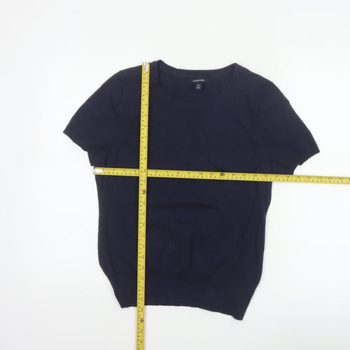 Lands' End Women’s Blue Size 8 Bamboo Blend Knit Crew Neck T-Shirt