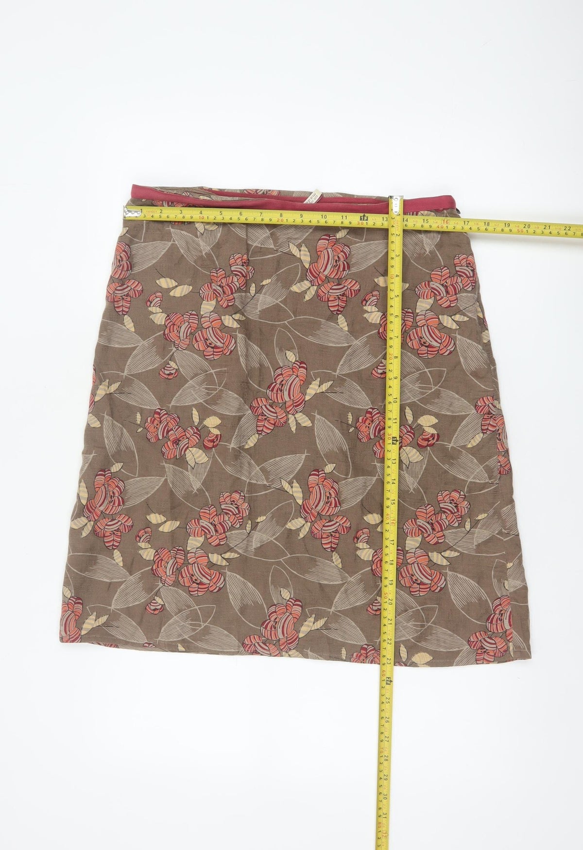 Ann Louise Stokell Women Brown Floral Pencil Skirt UK 12 Knee Length