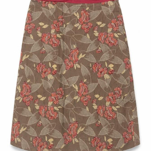 Ann Louise Stokell Women Brown Floral Pencil Skirt UK 12 Knee Length