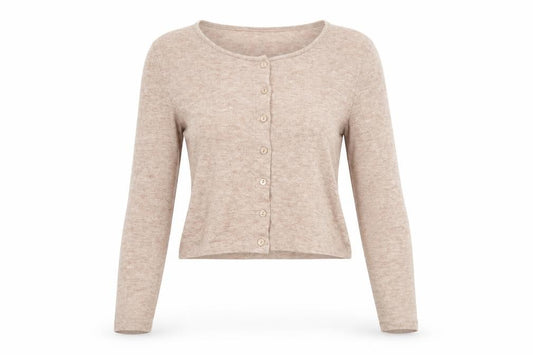Zara Women Beige S Lightweight Button Front Knit Cardigan