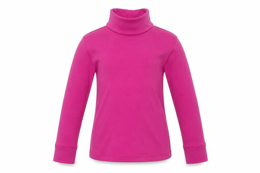 Mountain Warehouse Girls Pink 5-6 Years Thermal Roll Neck Long Sleeve Top