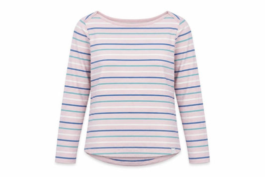 Fat Face Women’s Multicoloured Stripe UK 8 Classic Long Sleeve T-Shirt