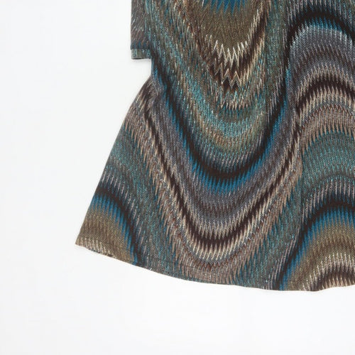 Autonomy Women Multicoloured UK 18 Geometric Jacket Dress 3/4 Sleeve