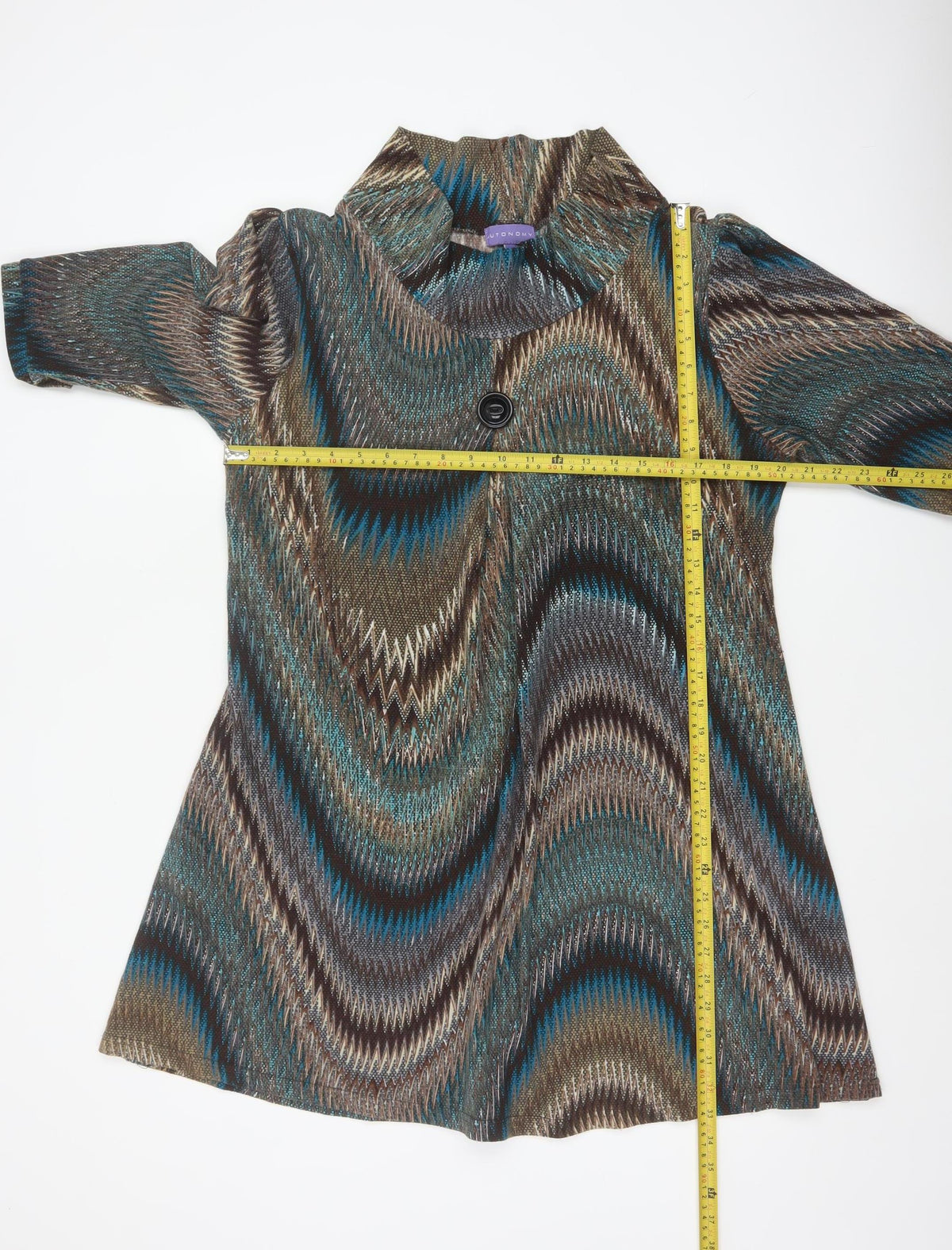 Autonomy Women Multicoloured UK 18 Geometric Jacket Dress 3/4 Sleeve