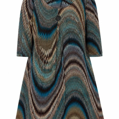 Autonomy Women Multicoloured UK 18 Geometric Jacket Dress 3/4 Sleeve