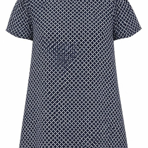 Marks and Spencer Women Blue Geometric Shift Dress Size 22 Short Sleeve