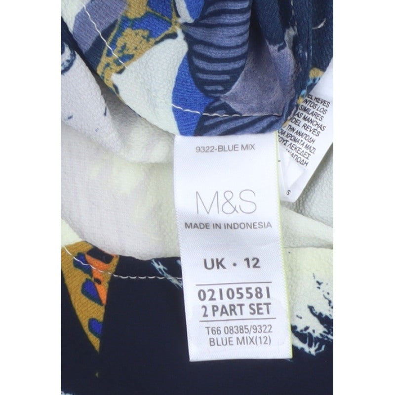 Additional view of Per Una M&S Women Multicoloured UK 12 Wrap Geometric Long Sleeve Blouse