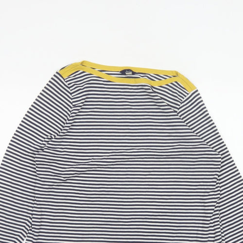 Joules Women Multicoloured UK 16 Striped Boat Neck Long Sleeve Jersey Top