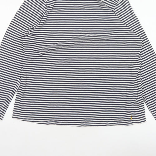 Joules Women Multicoloured UK 16 Striped Boat Neck Long Sleeve Jersey Top
