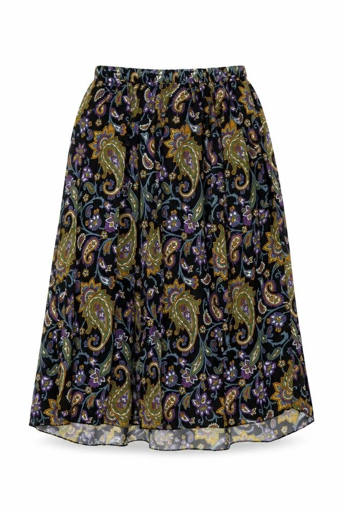 Monsulla Women Multicoloured UK 10 Paisley Flare Knee Length Skirt