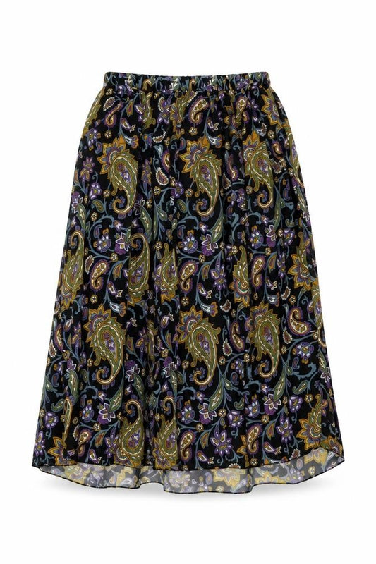 Monsulla Women Multicoloured UK 10 Paisley Flare Knee Length Skirt