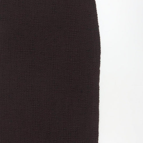 Marks and Spencer Women Brown UK 14 Stretch Knit Midi Pencil Skirt