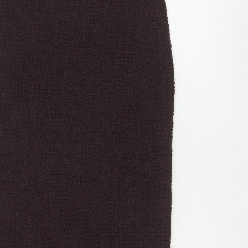 Marks and Spencer Women Brown UK 14 Stretch Knit Midi Pencil Skirt